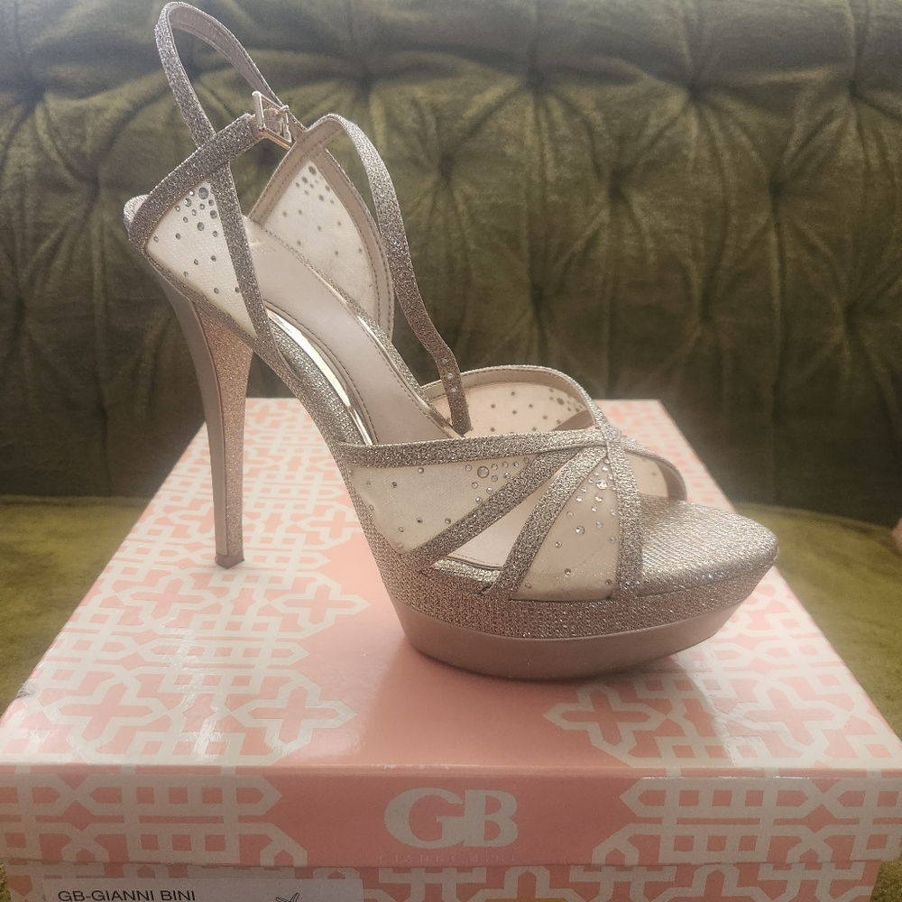 Gianni bini spark-ler size 10m, gold, worn once!